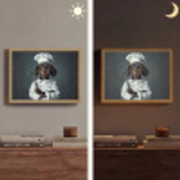 Hond - Garde - Kok Light Box met batterij (Wandlamp) middel -sfeer3