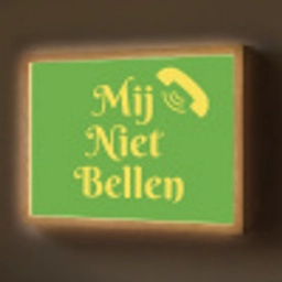 Mij niet bellen - Telefoon - Groen Light Box met batterij (Wandlamp) middel -z3d_website