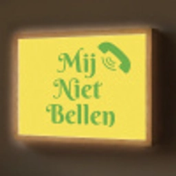 Mij niet bellen - Telefoon - Geel Light Box met batterij (Wandlamp) middel -z3d_website