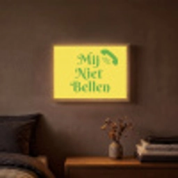 Mij niet bellen - Telefoon - Geel Light Box met batterij (Wandlamp) middel -sfeer4