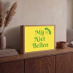 Mij niet bellen - Telefoon - Geel Light Box met batterij (Wandlamp) middel -sfeer2