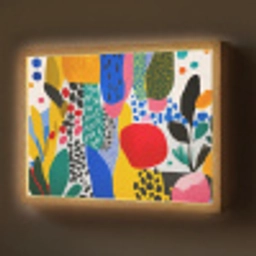 Stippen - Vormen - Modern - Kleuren Light Box met batterij (Wandlamp) middel -z3d_website