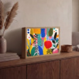 Stippen - Vormen - Modern - Kleuren Light Box met batterij (Wandlamp) middel -sfeer2