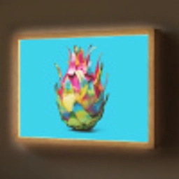Drakenfruit - Blauw - Levendig Light Box met batterij (Wandlamp) middel -z3d_website