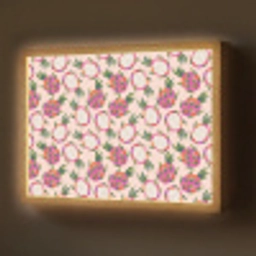 Drakenfruit - Patroon - Roze Light Box met batterij (Wandlamp) middel 907 -z3d_website