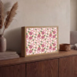Drakenfruit - Patroon - Roze Light Box met batterij (Wandlamp) middel 907 -sfeer2