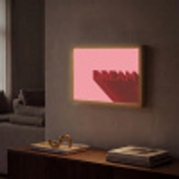 Dream - 3D - Rood - Roze Light Box met batterij (Wandlamp) middel -sfeer1