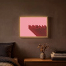 Dream - 3D - Rood - Roze Light Box met batterij (Wandlamp) middel -sfeer4