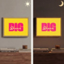 Dream big - Geel - Roze Light Box met batterij (Wandlamp) middel -sfeer3
