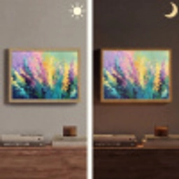 Dromerige - Langgerekte bloemen Light Box met batterij (Wandlamp) middel -sfeer3