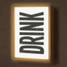 Drink - Zwart - Wit - Decoratie Light Box met batterij (Wandlamp) middel -z3d_website