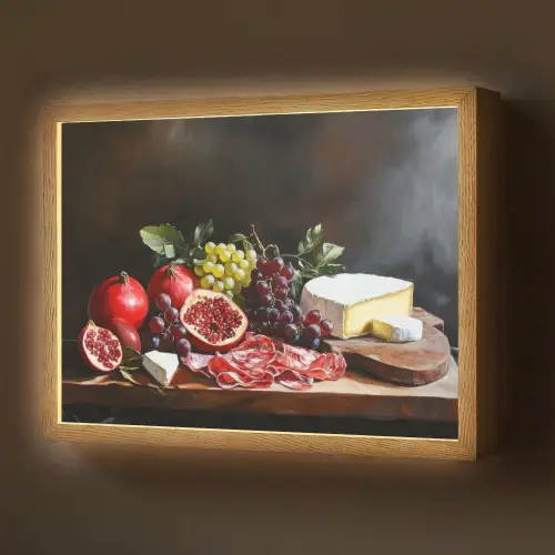 Borrelplank - Stilleven - Vintage Light Box met batterij (Wandlamp) middel -z3d_website