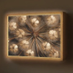 Droogbloemen - Bruin - Natuur Light Box met batterij (Wandlamp) middel -z3d_website