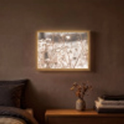 Droogbloemen - Wit - Planten Light Box met batterij (Wandlamp) middel -sfeer4