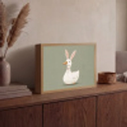 Eend - Konijnoren - Grijs Light Box met batterij (Wandlamp) middel -sfeer2