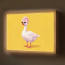 Eend - Zonnebril - Geel Light Box met batterij (Wandlamp) middel -z3d_website