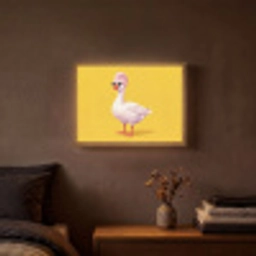 Eend - Zonnebril - Geel Light Box met batterij (Wandlamp) middel -sfeer4