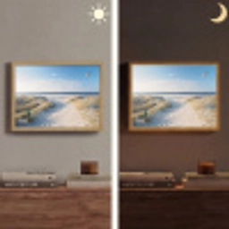 Duin - Meeuw - Strand - Zee - Zon Light Box met batterij (Wandlamp) middel -sfeer3