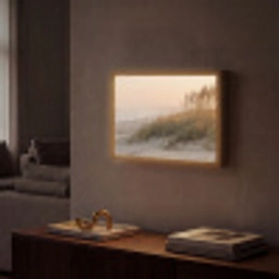 Duinlandschap - Zonsondergang - Strand Light Box met batterij (Wandlamp) middel -sfeer1
