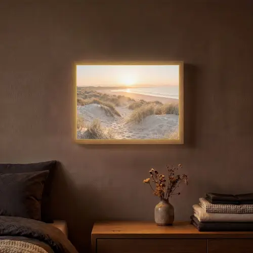 Duinen - Strand - Zee Light Box met batterij (Wandlamp) middel -sfeer4