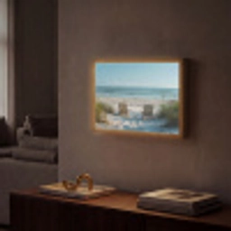 Duinen - Strand - Zee - Zomer Light Box met batterij (Wandlamp) middel -sfeer1