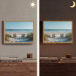 Duinen - Strand - Zee - Zomer Light Box met batterij (Wandlamp) middel -sfeer3