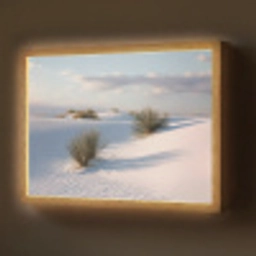 Duinen - Gras - Wolken - Beige Light Box met batterij (Wandlamp) middel -z3d_website