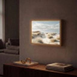 Duinen - Gras - Sporen - Wolken Light Box met batterij (Wandlamp) middel -sfeer1