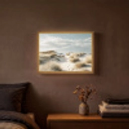 Duinen - Gras - Sporen - Wolken Light Box met batterij (Wandlamp) middel -sfeer4