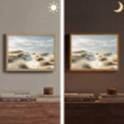 Duinen - Gras - Sporen - Wolken Light Box met batterij (Wandlamp) middel -sfeer3