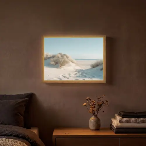 Duinen - Planten - Zomer - Natuur Light Box met batterij (Wandlamp) middel -sfeer4