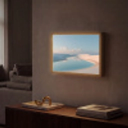 Duinen - Waterplas - Oneindige rust Light Box met batterij (Wandlamp) middel -sfeer1