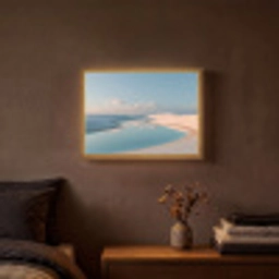 Duinen - Waterplas - Oneindige rust Light Box met batterij (Wandlamp) middel -sfeer4