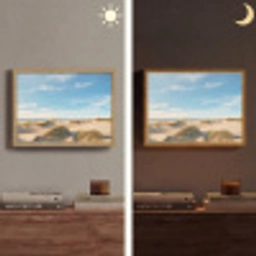 Duinen - Zomer - Landschap - Zee - Strand Light Box met batterij (Wandlamp) middel -sfeer3