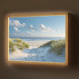 Duinen - Zomer - Zon - Landschap - Zee Light Box met batterij (Wandlamp) middel -z3d_website