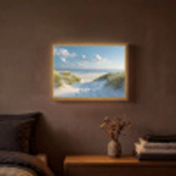 Duinen - Zomer - Zon - Landschap - Zee Light Box met batterij (Wandlamp) middel -sfeer4