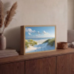 Duinen - Zomer - Zon - Landschap - Zee Light Box met batterij (Wandlamp) middel -sfeer2