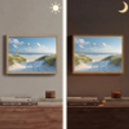 Duinen - Zomer - Zon - Landschap - Zee Light Box met batterij (Wandlamp) middel -sfeer3