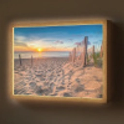 Duinen - Zonsondergang - Strand - Zee - Horizon Light Box met batterij (Wandlamp) middel -z3d_website