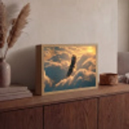 Adelaar - Wolken - Zon Light Box met batterij (Wandlamp) middel -sfeer2