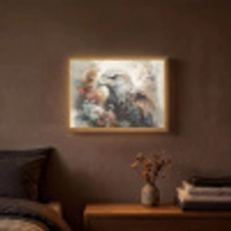 Arend - Adelaar - Vogel - Bloemen - Natuur Light Box met batterij (Wandlamp) middel -sfeer4