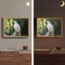 Arend - Hout - Wit - Planten Light Box met batterij (Wandlamp) middel -sfeer3