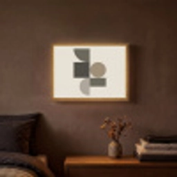 Aardetinten - Abstracte compositie - Eenvoudige vormen Light Box met batterij (Wandlamp) middel -sfeer4