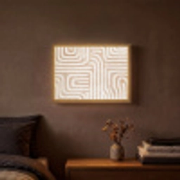 Aardetinten - Labyrintpatroon Light Box met batterij (Wandlamp) middel -sfeer4
