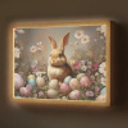 Paashaas - Lente - Paaseieren Light Box met batterij (Wandlamp) middel -z3d_website