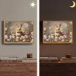Paashaas - Lente - Paaseieren Light Box met batterij (Wandlamp) middel -sfeer3