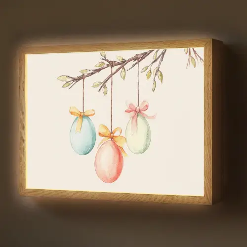 Paastak - Strikje - Eieren Light Box met batterij (Wandlamp) middel -z3d_website