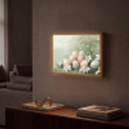 Paaseieren - Pasteltinten - Bloemen Light Box met batterij (Wandlamp) middel -sfeer1