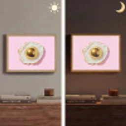 Ei - Disco - Ontbijt - Glitter Light Box met batterij (Wandlamp) middel -sfeer3