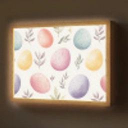 Eieren - Kleurrijk - Patroon Light Box met batterij (Wandlamp) middel -z3d_website